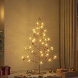 Wooden Christmas Tree with Stand Brown 150 cm Solid pine wood