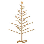 Wooden Christmas Tree with Stand Brown 150 cm Solid pine wood