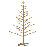 Wooden Christmas Tree with Stand Brown 150 cm Solid pine wood - Front View
