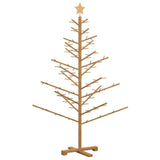 Wooden Christmas Tree with Stand Brown 150 cm Solid pine wood