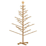 Wooden Christmas Tree with Stand Brown 150 cm Solid pine wood - Close-Up Angle