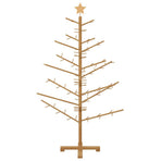 Wooden Christmas Tree with Stand Brown 150 cm Solid pine wood