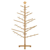 Wooden Christmas Tree with Stand Brown 150 cm Solid pine wood - 45-Degree Angle
