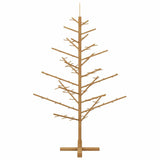 Wooden Christmas Tree with Stand Brown 150 cm Solid pine wood - Rear View