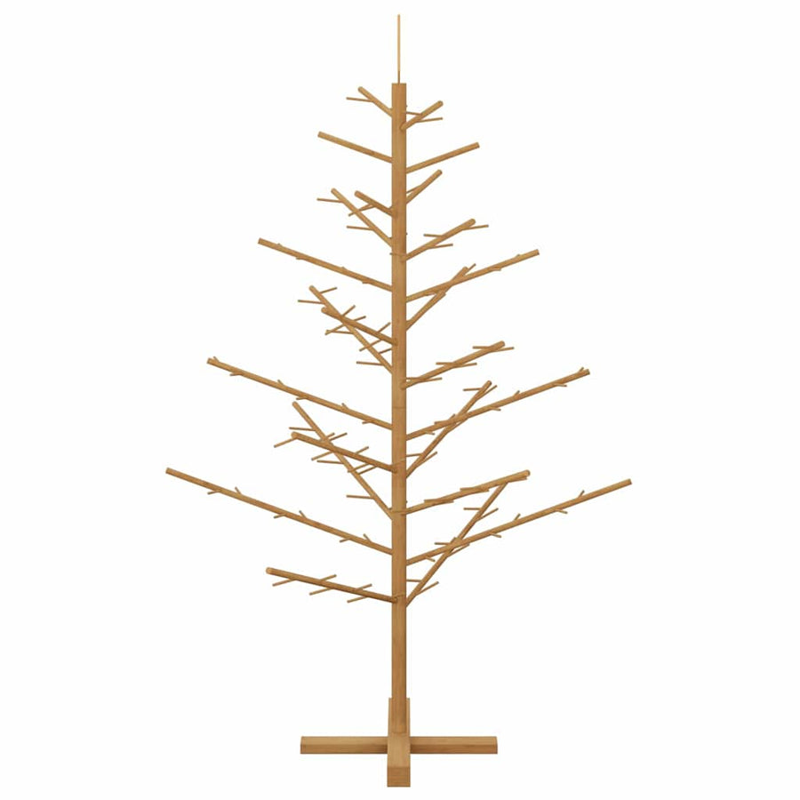 Wooden Christmas Tree with Stand Brown 150 cm Solid pine wood