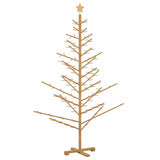 Wooden Christmas Tree with Stand Brown 180 cm Solid pine wood - Close-Up Angle