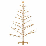 Wooden Christmas Tree with Stand Brown 180 cm Solid pine wood - 45-Degree Angle