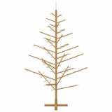 Wooden Christmas Tree with Stand Brown 180 cm Solid pine wood