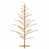 Wooden Christmas Tree with Stand Brown 180 cm Solid pine wood - Rear View