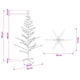 Wooden Christmas Tree with Stand Brown 180 cm Solid pine wood - Extra Image