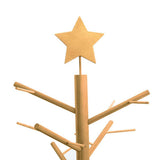 Wooden Christmas Tree with Stand Brown 210 cm Solid pine wood