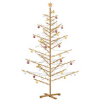 Wooden Christmas Tree with Stand Brown 210 cm Solid pine wood