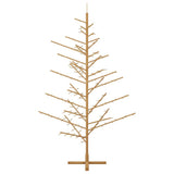 Wooden Christmas Tree with Stand Brown 210 cm Solid pine wood