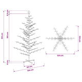 Wooden Christmas Tree with Stand Brown 210 cm Solid pine wood - Extra Image