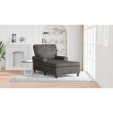Lounge Chair with Cushion Black 91 x 157 x 91 cm Faux Leather