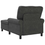 Lounge Chair with Cushion Black 91 x 157 x 91 cm Faux Leather - Rear View