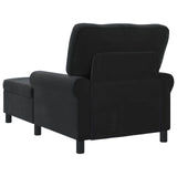 Lounge Chair with Cushion Black 91 x 157 x 91 cm Velvet - Rear View