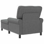Lounge Chair Dark Grey Fabric 91 x 157 x 91 cm