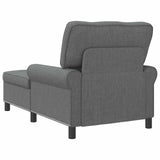 Lounge Chair with Cushion Dark Grey 91 x 157 x 91 cm Fabric - Rear View