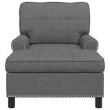 Lounge Chair with Cushion Dark Grey 91 x 157 x 91 cm Fabric - Top-Down View