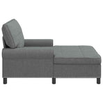 Lounge Chair Dark Grey Fabric 91 x 157 x 91 cm