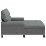 Lounge Chair with Cushion Dark Grey 91 x 157 x 91 cm Fabric - 45-Degree Angle