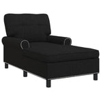 Lounge Chair Black Fabric 91 x 157 x 91 cm