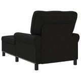 Lounge Chair with Cushion Black 91 x 157 x 91 cm Fabric