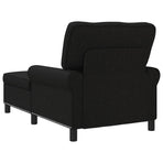 Lounge Chair Black Fabric 91 x 157 x 91 cm
