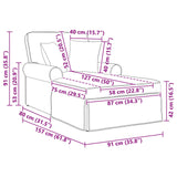 Chaise Lounge with Skirt with Cushion 3 pcs Dark Grey Fabric