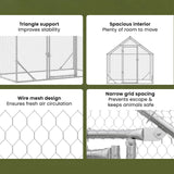Chicken Cage Silver 170 x 100 x 177 cm Galvanised Steel