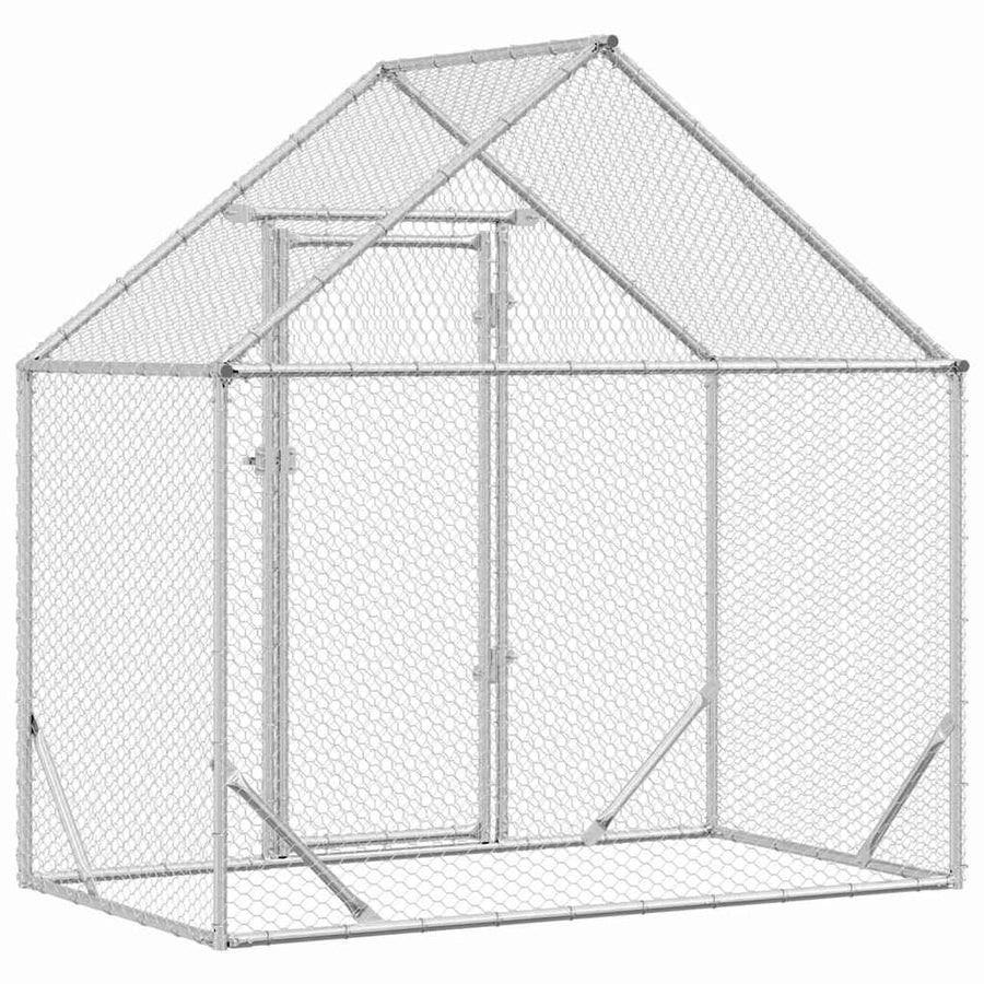 Chicken Cage Silver 170 x 100 x 177 cm Galvanised Steel