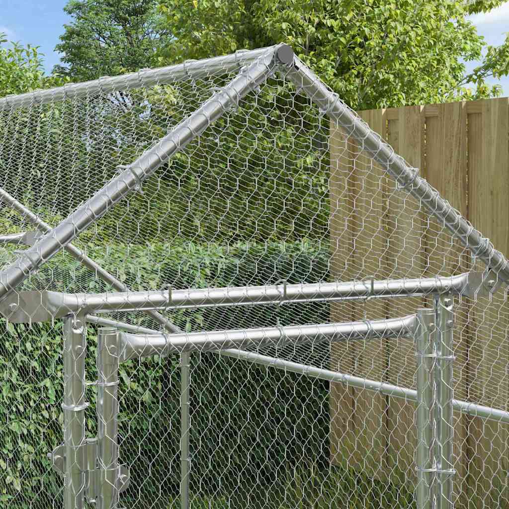 Chicken Cage Silver 400 x 170 x 177 cm Galvanised Steel