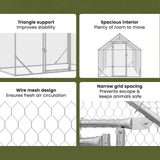 Chicken Cage Silver 400 x 170 x 177 cm Galvanised Steel