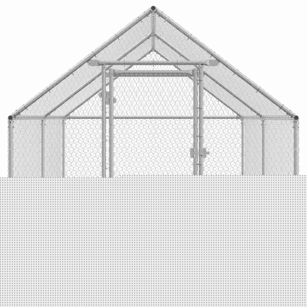 Chicken Cage Silver 400 x 170 x 177 cm Galvanised Steel