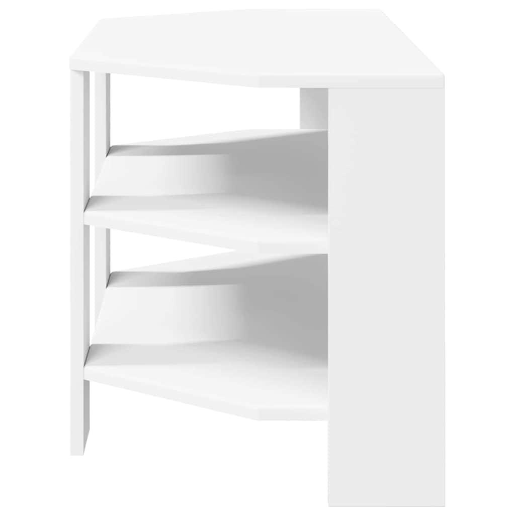 CornerTVCabinet 100 x 40.5 x 45 cm White Engineered Wood