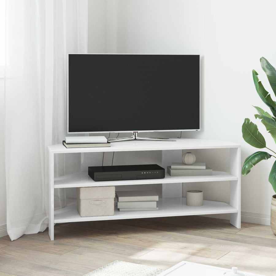CornerTVCabinet 100 x 40.5 x 45 cm High gloss White