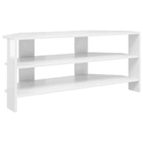 CornerTVCabinet 100 x 40.5 x 45 cm High gloss White - Front View