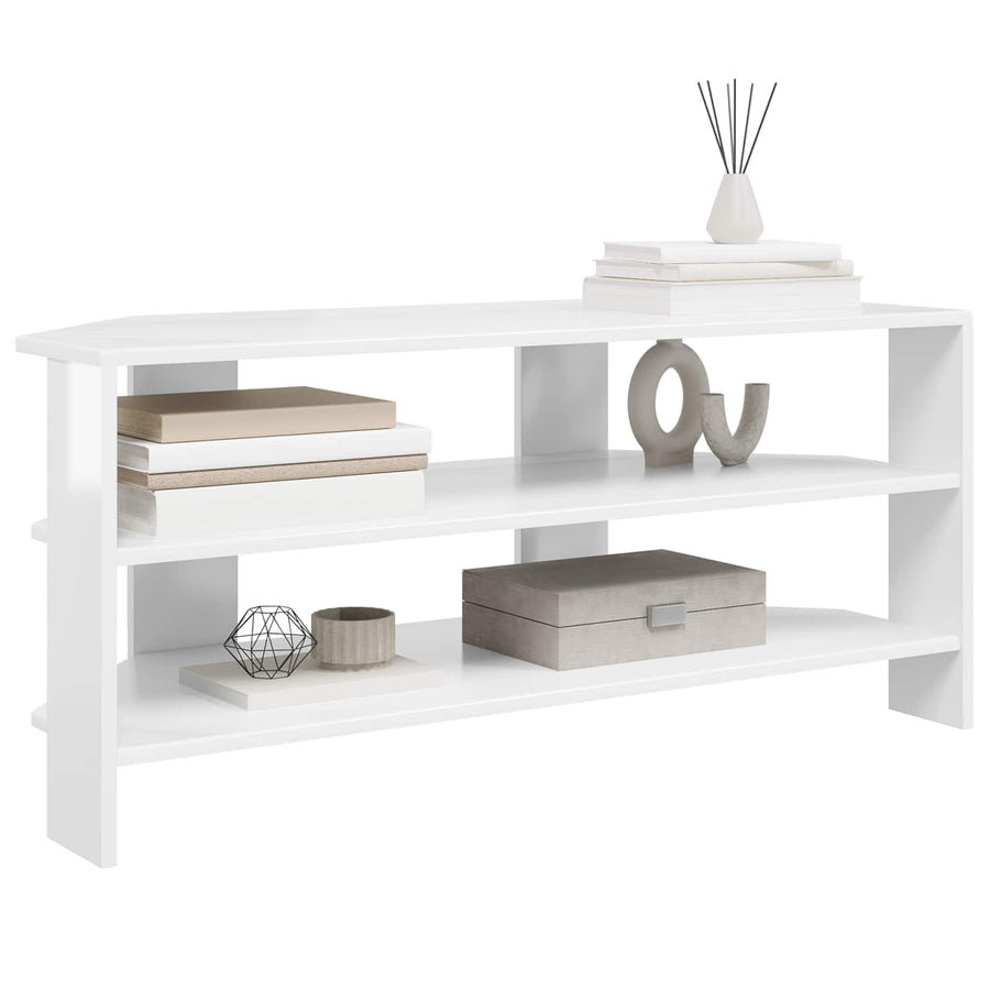 CornerTVCabinet 100 x 40.5 x 45 cm High gloss White