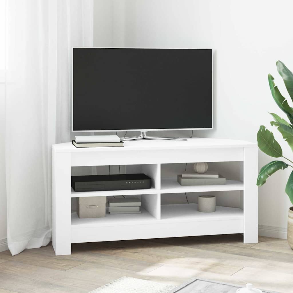 CornerTVCabinet White 102 x 40,5 x 45 cm Engineered Wood