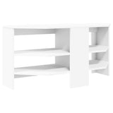 CornerTVCabinet White 102 x 40,5 x 45 cm Engineered Wood - Close-Up Angle