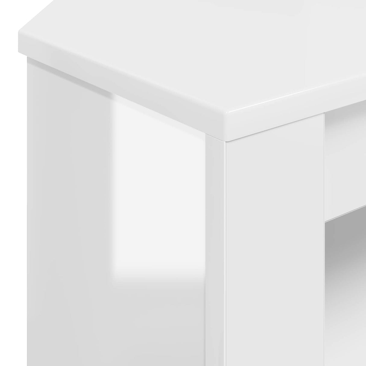 CornerTVCabinet 102 x 40,5 x 45 cm High gloss White