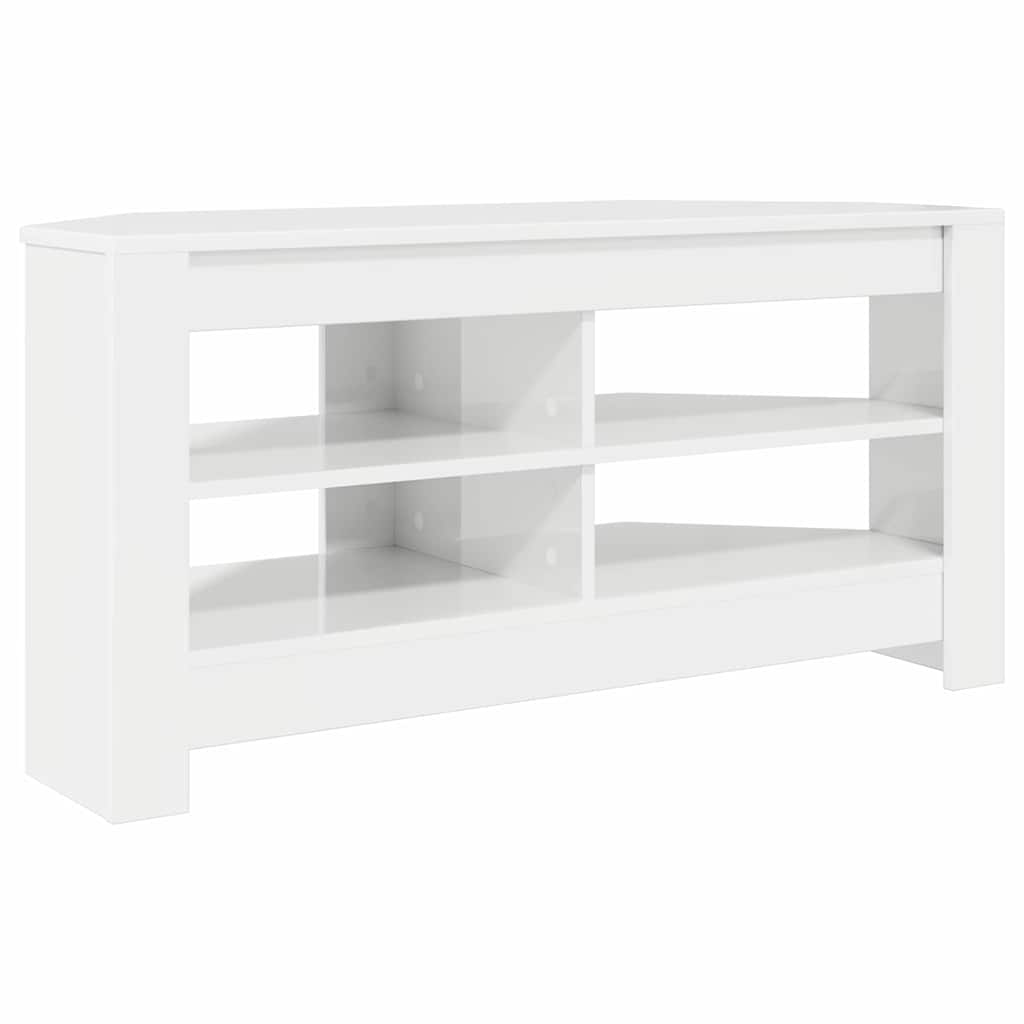 CornerTVCabinet High gloss White 102 x 40,5 x 45 cm