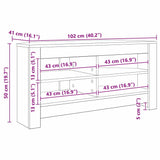 CornerTVCabinet High gloss White 102 x 40,5 x 45 cm - Extra Image