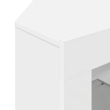 Corner LED TV Cabinet 100x40x68cm White Engineered Wood