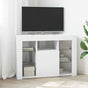 Corner LED TV Cabinet 100x40x68cm White Engineered Wood