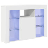 Corner LED TV Cabinet 100x40x68cm White Engineered Wood