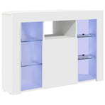 Corner LED TV Cabinet 100x40x68cm White Engineered Wood