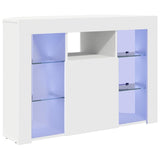 Corner LED TV Cabinet White 100x40x68cm Engineered Wood - Front View