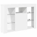 Corner LED TV Cabinet 100x40x68cm White Engineered Wood